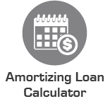 amortizing loan calculator icon