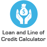 loan and line of credit calculator icon